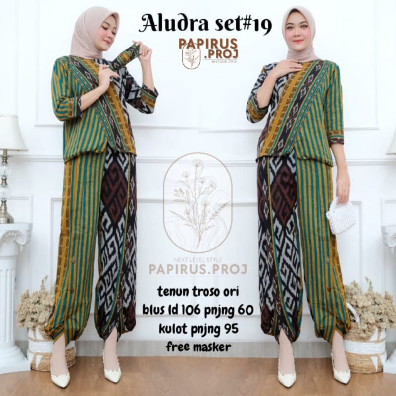 Aludra Set/ Tenun Troso Ori LD 106 PJ 60 Kulot PJ 95