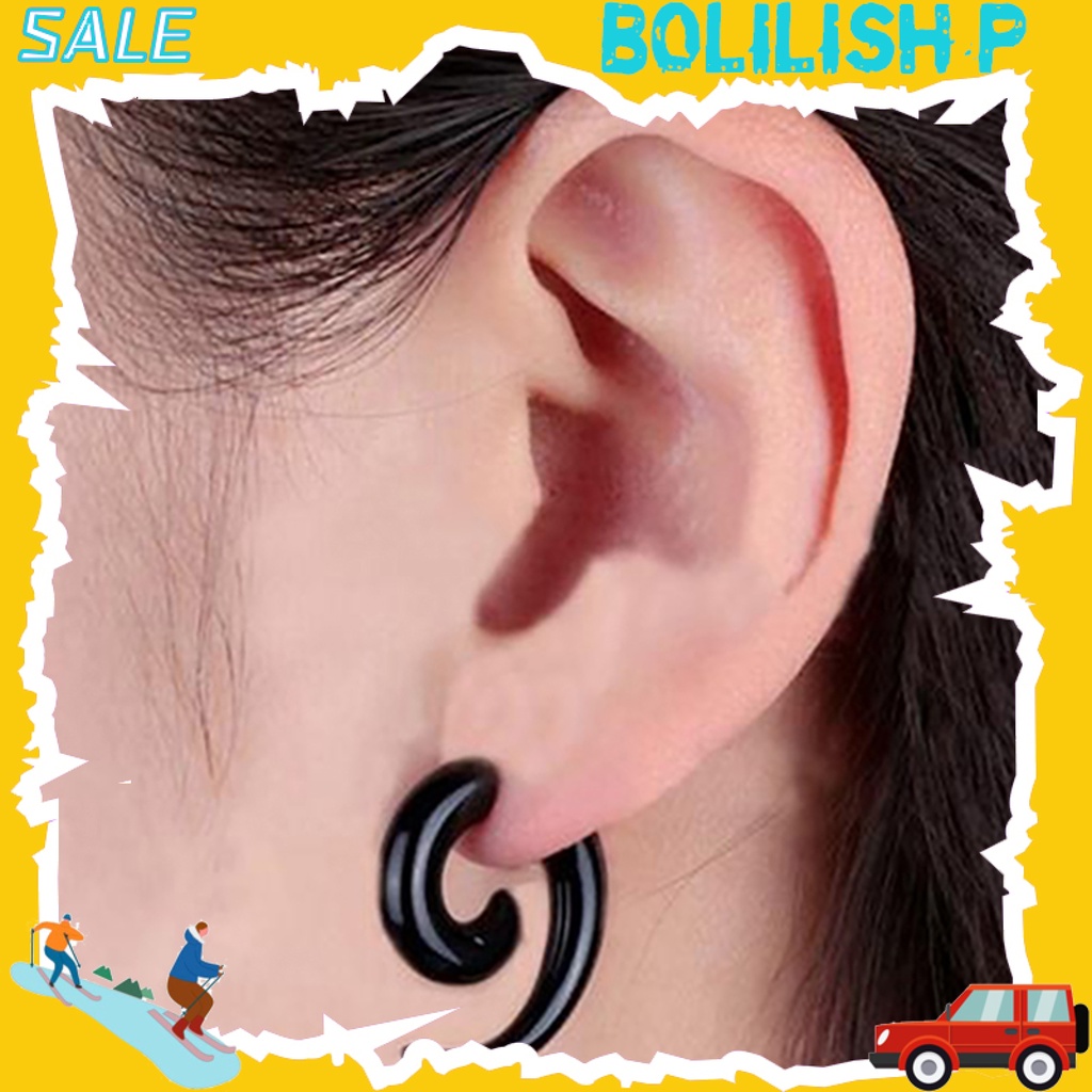 [Jianxin] Fashion Earring Stunning Punk Rock Style Unisex Snail Pattern Ear Nail for Salon