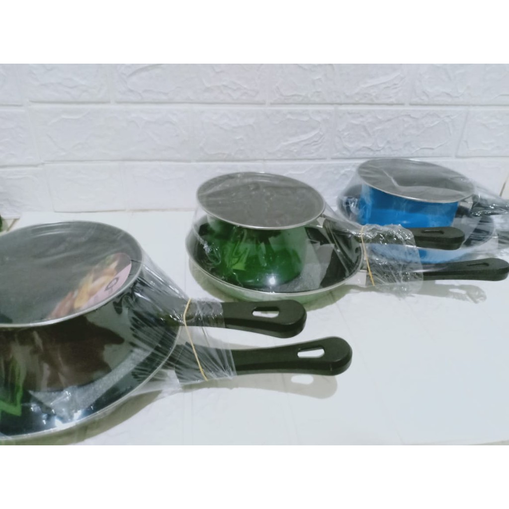 Teflon Pastella Set milk pan and fry pan TriJ