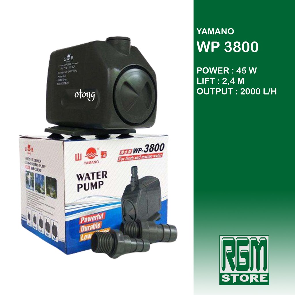 Yamano WP - 3800 wp3800 mesin pompa celup kolam aquarium aquascape