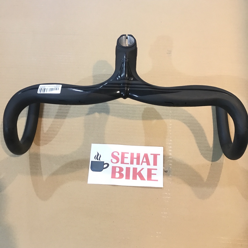 Stang Sepeda Balap DEDA Elementi Alanera Carbon 44cm Stem 100mm Black Drop Bar Original