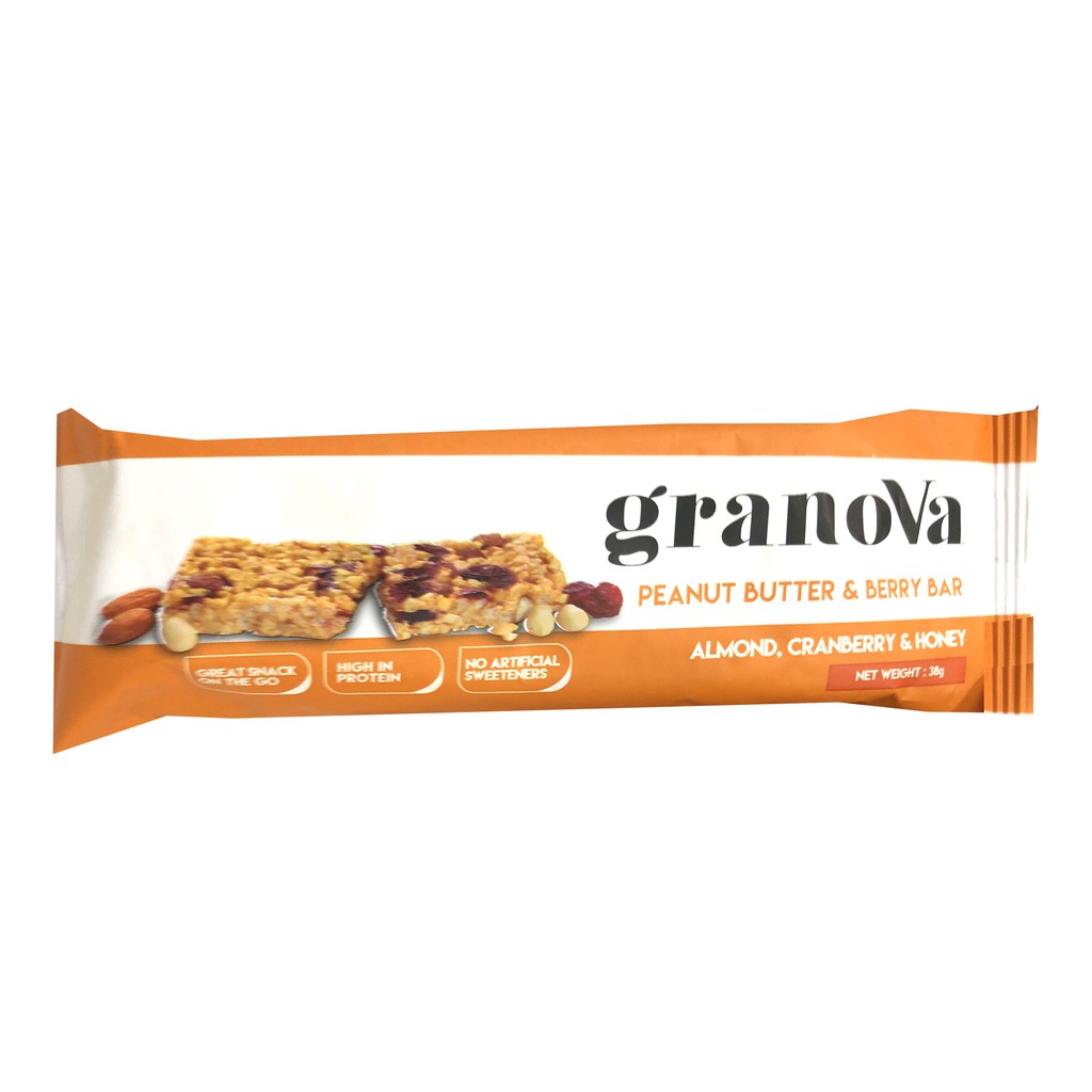 Granova Peanut Butter Berry Bar 26gr Snack Cemilan Rasa Kacang Cemilan Sehat Granofa Ganova Snack Sehat Cemilan Sereal
