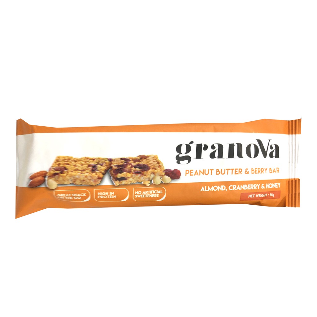 Granova Peanut Butter Berry Bar 26gr Snack Cemilan Rasa Kacang Cemilan Sehat Granofa Ganova Snack Sehat Cemilan Sereal