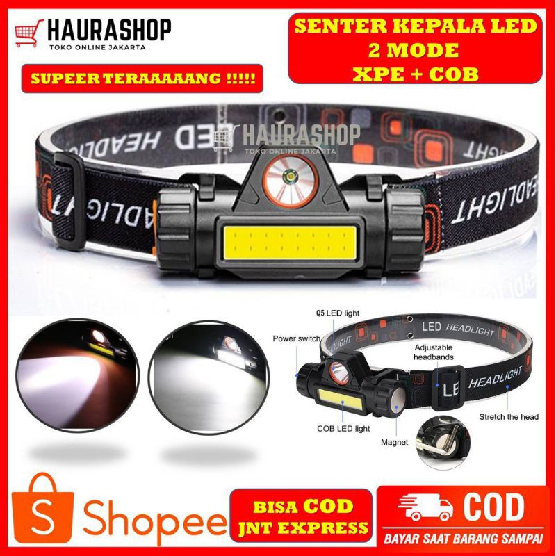 Senter kepala cas LED super terang