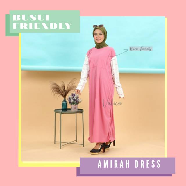 [BUSUI] Gamis Busui Dress Wanita | Baju Menyusui | Busui Friendly Valica