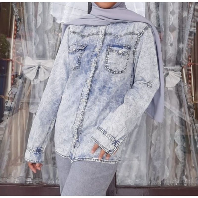 kemeja jeans dig deep murah