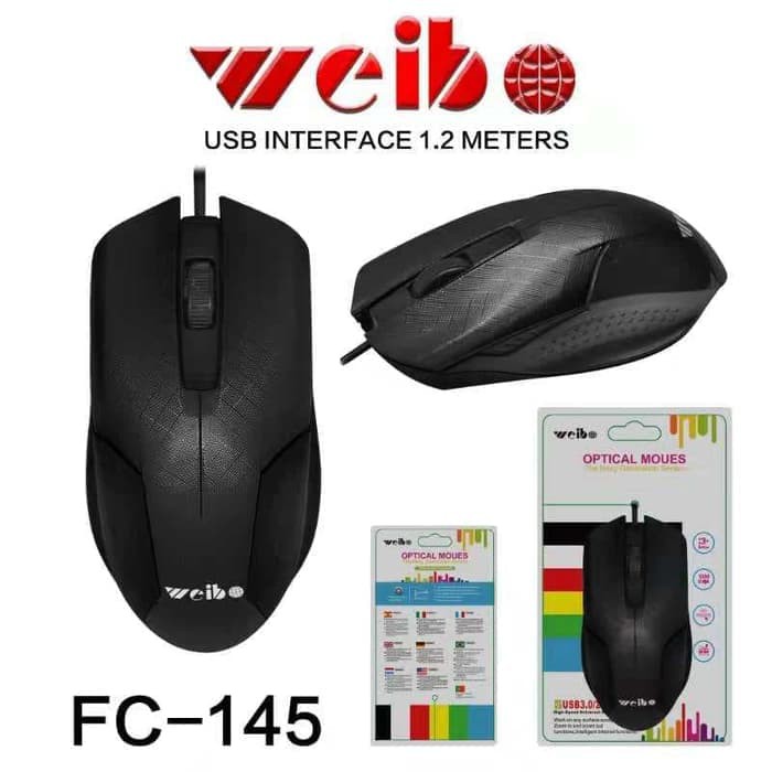 Promo Terbaru! MOUSE WIRELESS WEIBO SLIM WITH USB RECEIVER FC 145 LAPTOP