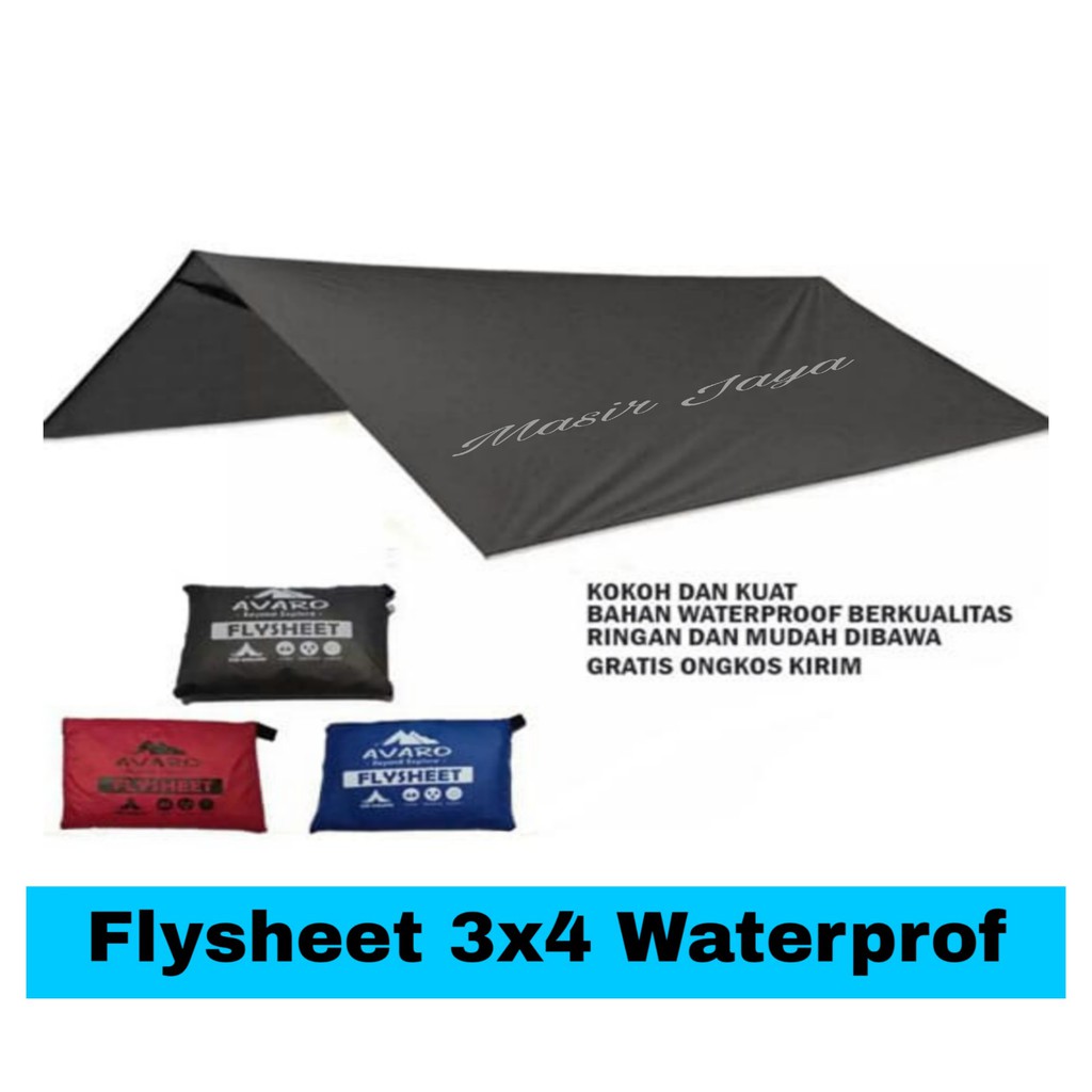 FLYSHEET 3X4 TRAPTENT FLYSHEET 19 LOP TENDA CAMPING FLYSHEET 3X4