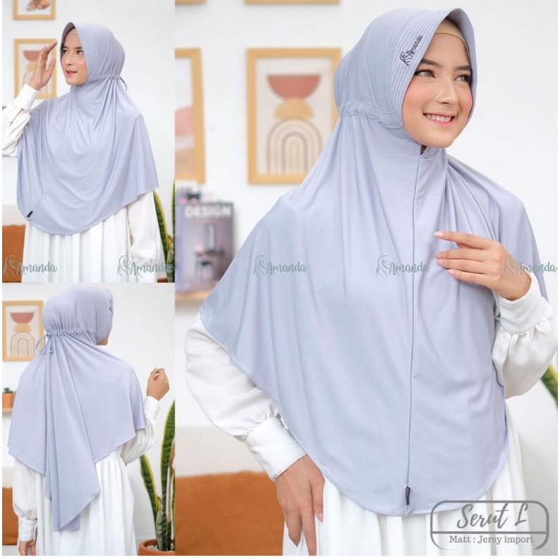 Hijab Jumbo Serut L Original Amanda