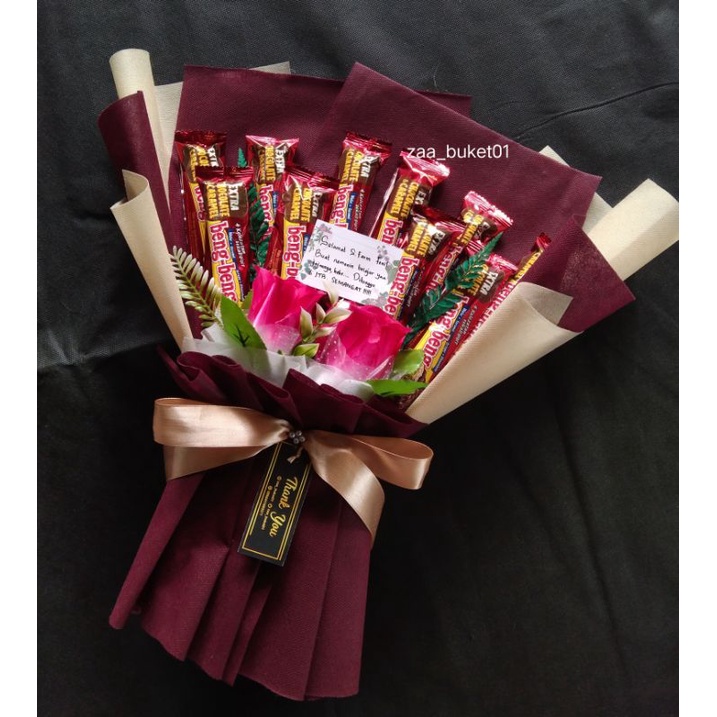 

Buket Snack / Buket Beng Beng / Buket snack Wisuda / Hadiah Ulang Tahun