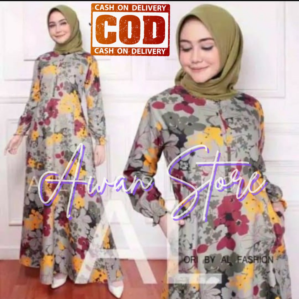 LANGSUNG KIRIM Baju Gamis Wanita Muslim / Gamis katun wanita