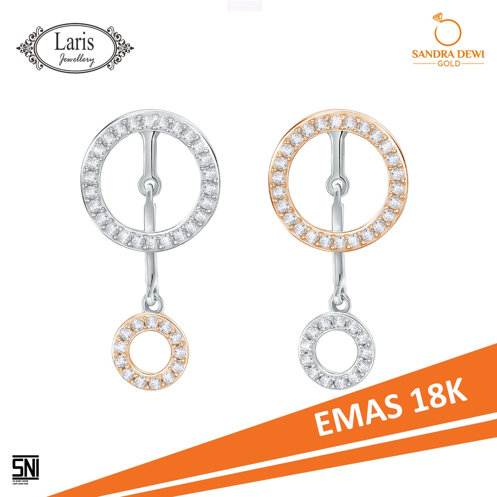 Anting Sandra Dewi Gold - Criss Cross Collection 18k