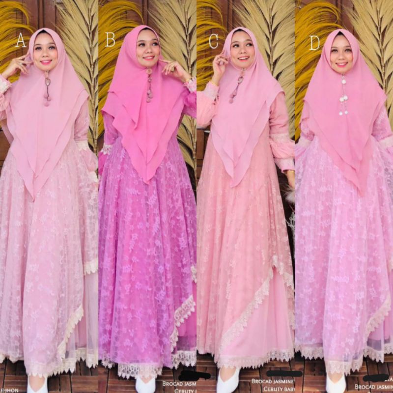 siap krm/syar'i brukat Jasmine premium/andine by Aluna mirranda/andine by Aluna/Marsha by OHC/Marsya