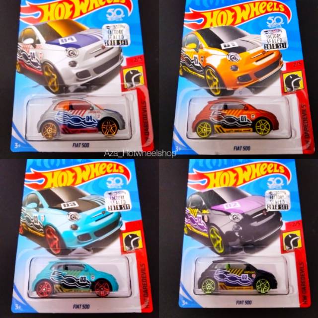 Hot Wheels FIAT 500 FS 2018 HW Basic Factory Sealed Hotwheels Card Reguler Terbaru