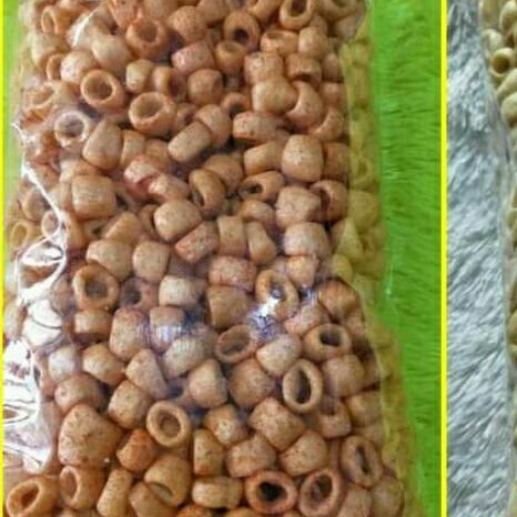 

Makaroni ring pedas - makaroni enak - jajan enak - jajan pedas - camilan pedas - snack pedas