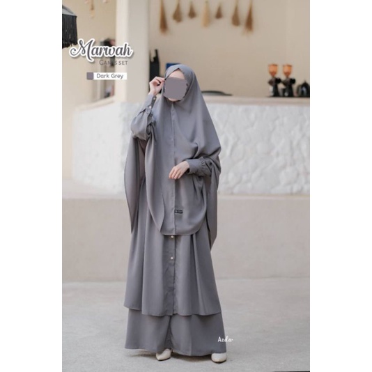 Set Marwah by Azda - Marwah Set by Azda - Gamis Set Azda