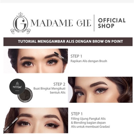 ❤ SHASYA ❤ Madame Gie Madame Brow On Point – Eyebrow Pomade Cream Pensil Alis Waterproof (✔️BPOM)