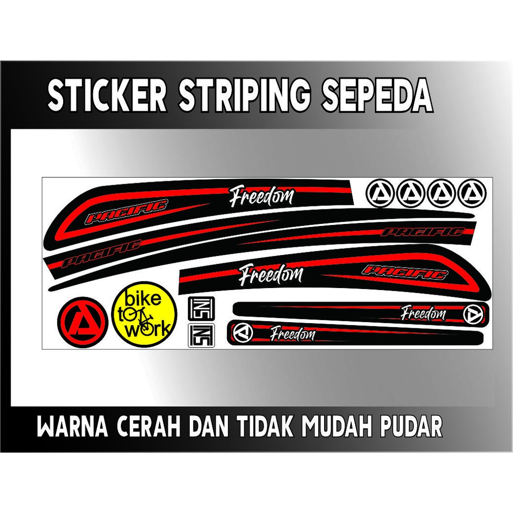 STRIPING VARIASI STICKER SEPEA BIKE TO STICKER SEPEDA STYLE PACIFIC
