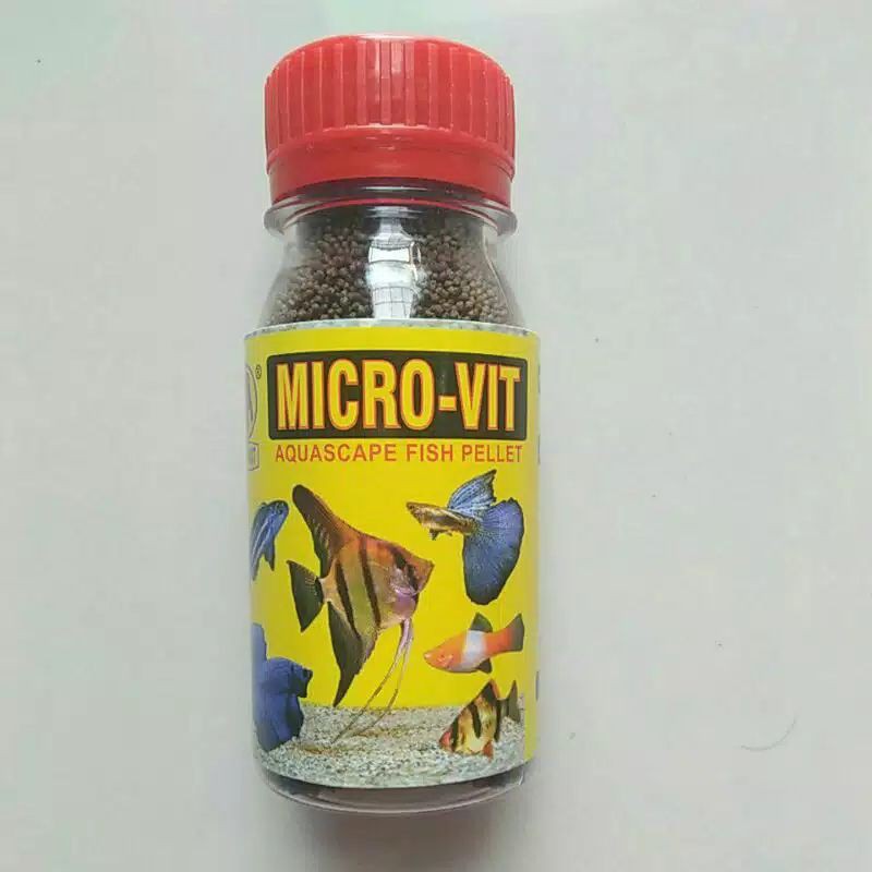 Micro-vit Microvit pakan makanan pelet pellet ikan cupang hias kecil aquarium aquascape