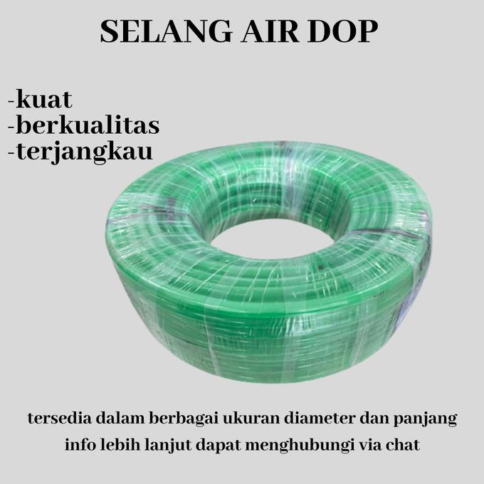 selang air dop ukuran 1/2 inch, per roll -hijau
