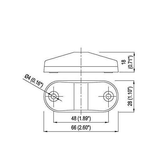 1 pc 24/12 v Led Side Marker Lampu Blinker untuk Truk Trailer Piranha Caravan Side Clearance Marker Lampu Lampu Amber Merah Putih