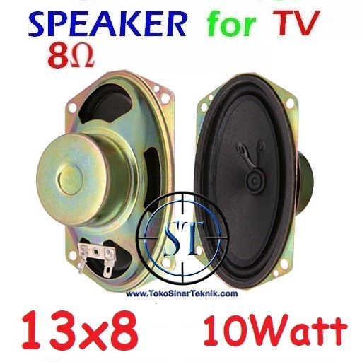 Speaker TV Oval 8R 10W 813 Audio Loudspeaker Televisi 10 Watt 8 Ohm