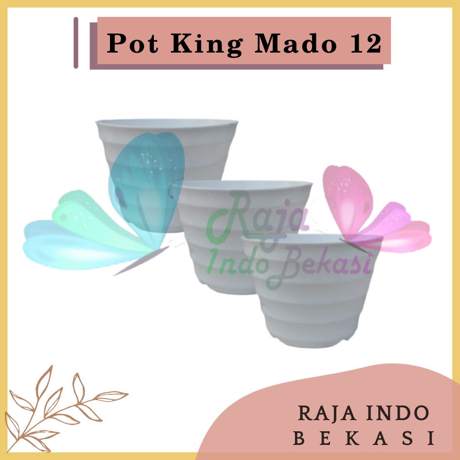 Pot King Mado 12 Putih By Garden Of Love Pot Plastik Mini Kaktus Murah Lucu Mirip Pot Tawon 12