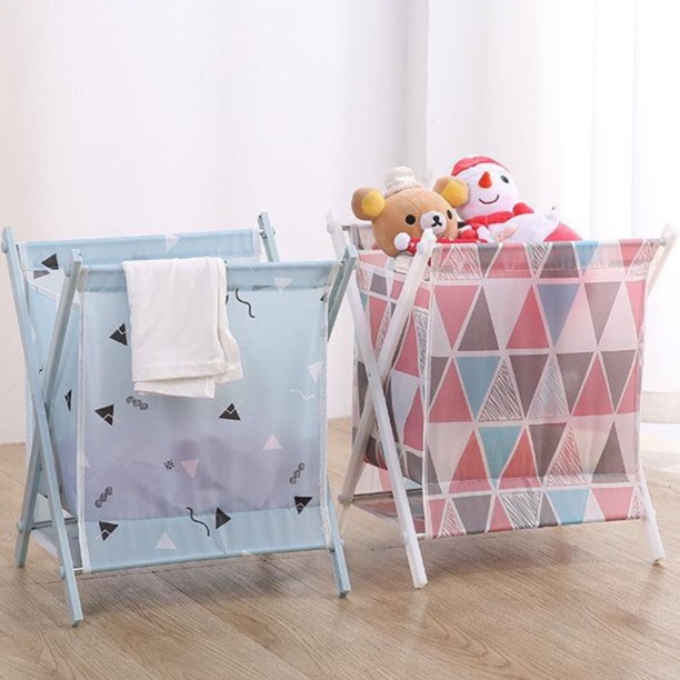 SHENAR MULTI STORAGE BASKET / LAUNDRY BAG KERANJANG BAJU KOTOR LIPAT TEKUK SILANG / TEMPAT MAINAN ANAK