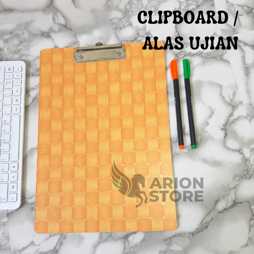 Jual ARION STORE Papan ClipBoard Kayu Motif Alas Ujian Papan