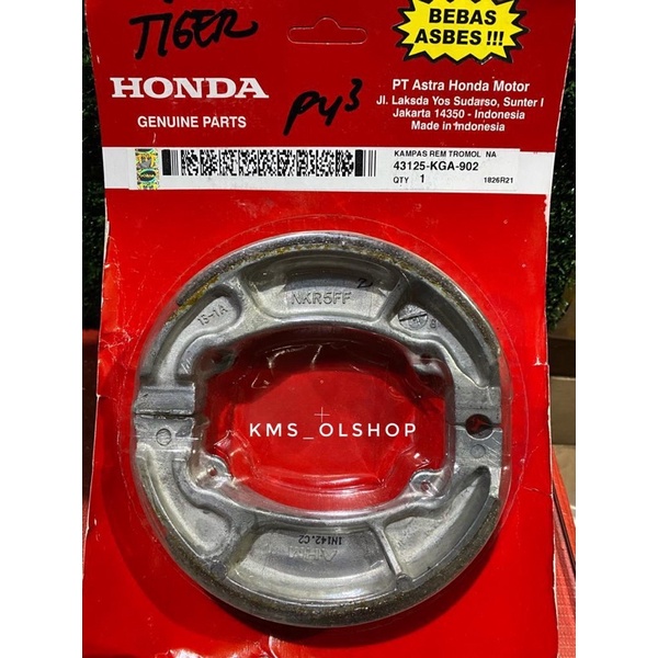 Kampas Rem Tromol Belakang Megapro Tiger Verza Asli Honda 43125-KGA-902