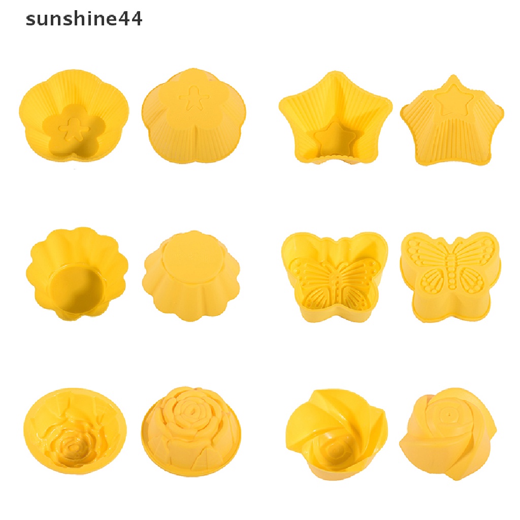 Sunshine 5Pcs Silicone Cake Mold Butterfly Muffin Cup Baking Pudding Jelly Cookies Mold .