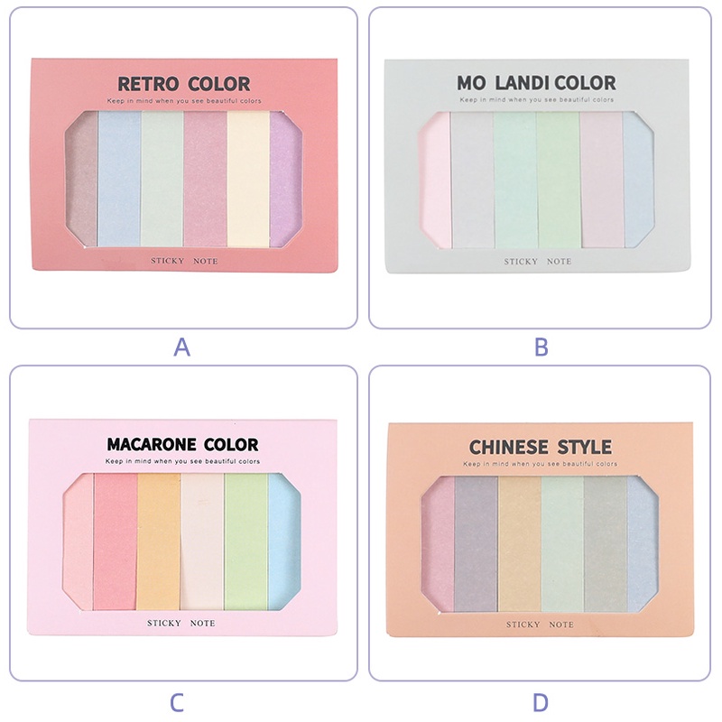 MaiMao. 120 Sheets Morandi Label Sticky Note INS Style Sticky Index Note Paper-4