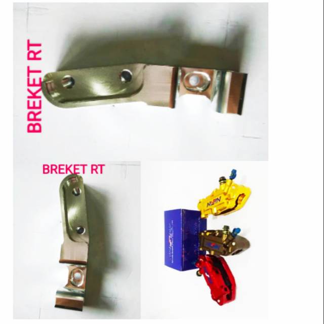 Breket Kaliper Monoblok Nissin Plus Breket Monoblok Tabung Shock RT Stage Yamaha Mio Fino
