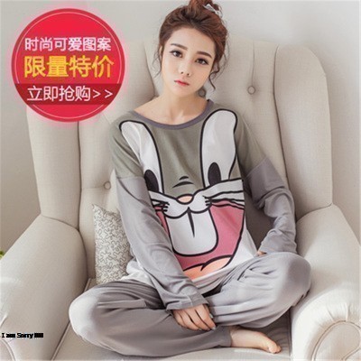 Set Baju Tidur Spandek Piyama Lengan Celana Panjang Import Lucu Cantik 88911