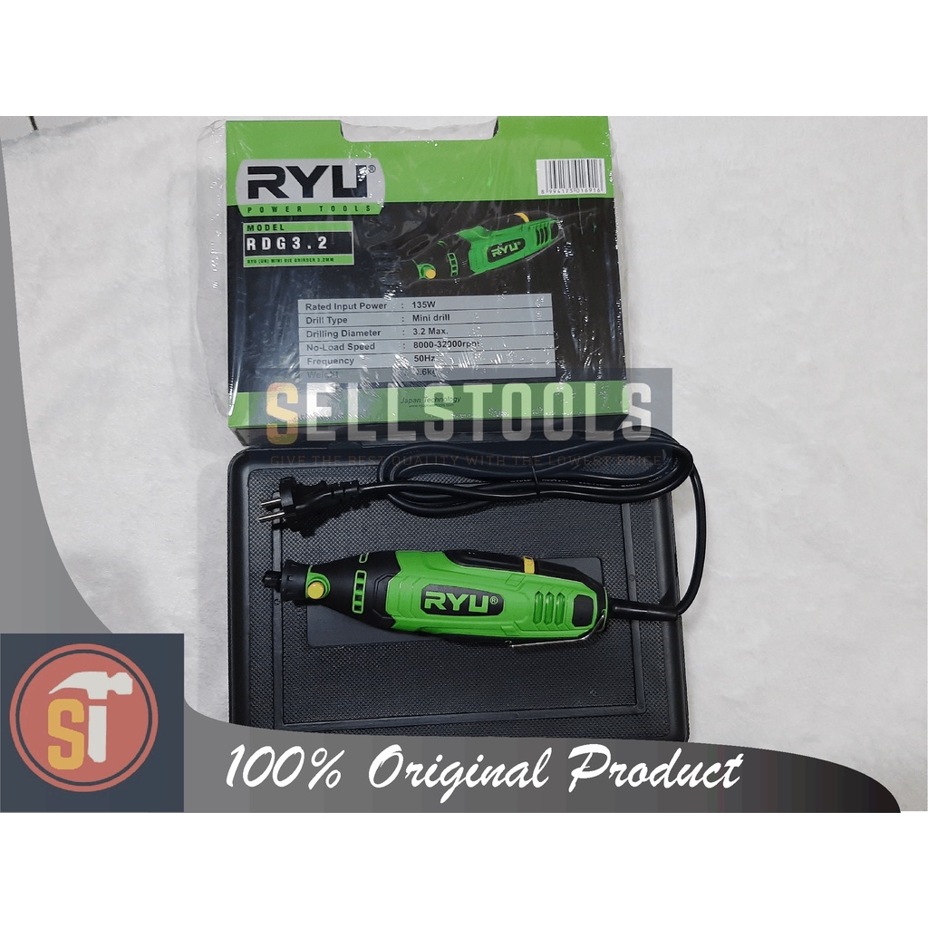 RYU Mini die grinder RYU RDG3.2 / mini drill RDG 3.2 / mini grinder / mesin bor mini / bor tuner Ori