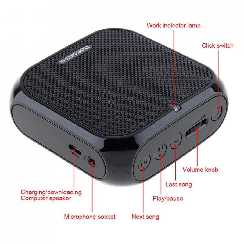 Rolton K400 Speaker Megaphone Mini dengan Kabel Audio