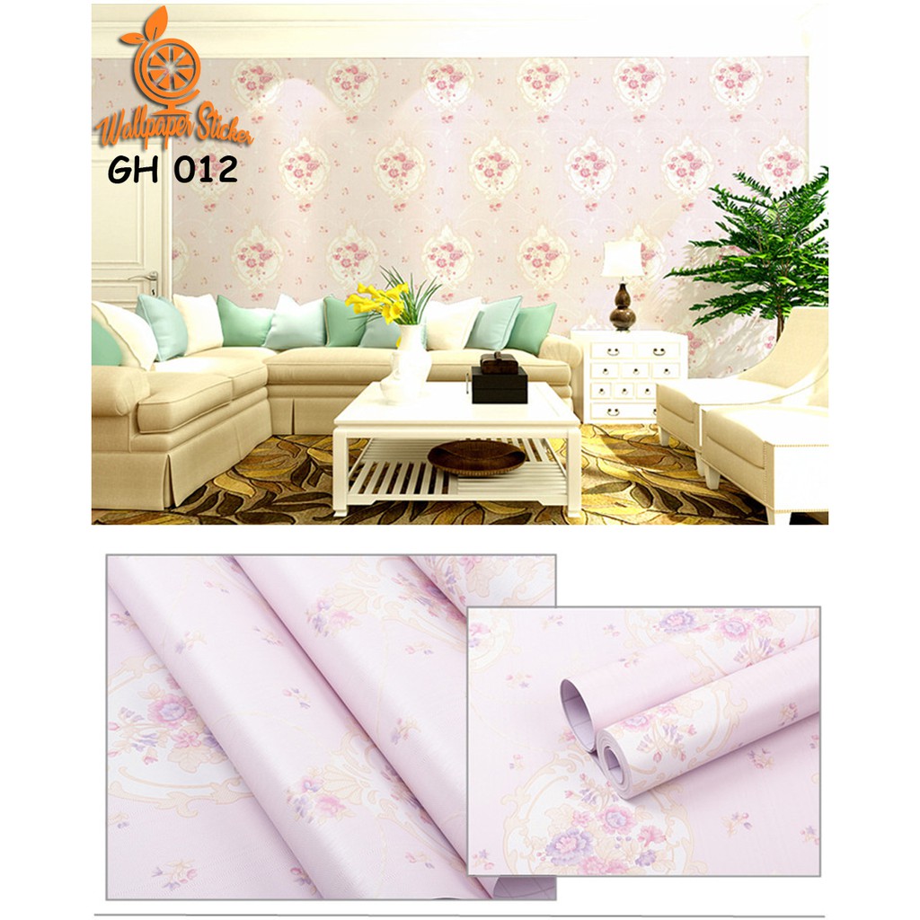 Wallpaper Dinding Wallpaper Stiker Wallpaper dinding Anak Gh Premium Quality 45CM x 9Mtr Shabby Chic (Batik Elegan)