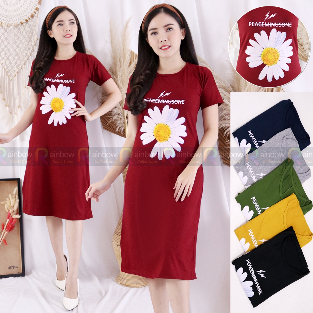 DRESS / LONG DRESS MAVY MAXI POLOS SPANDEX SOFT SUNFLOWER