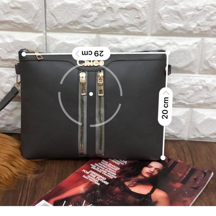 ☄ Clutch BONIA DOUBLE ZIPPER Super Premium import tas batam selempang wanita ♣