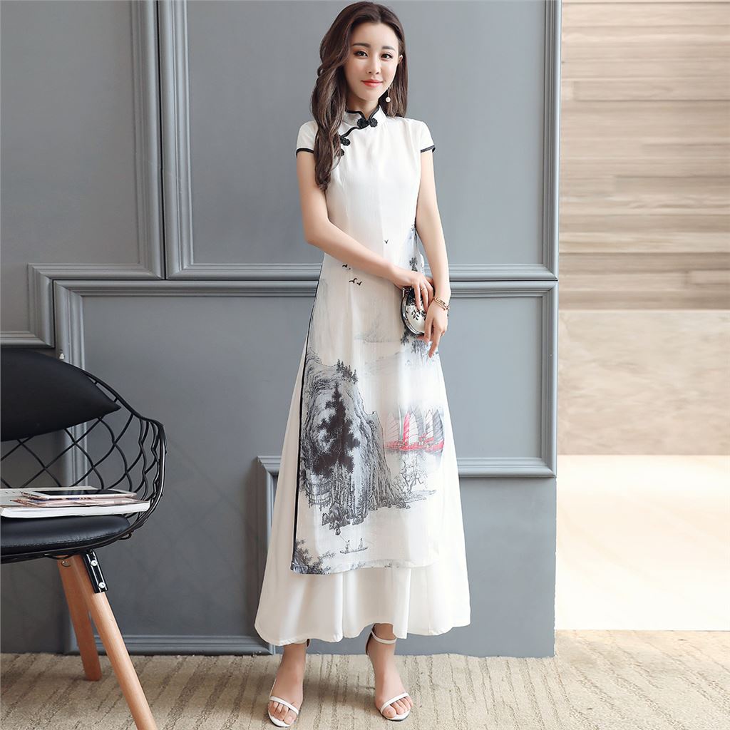 cheongsam women's 2021 summer new Korean version slim fitting retro Chinese Feng