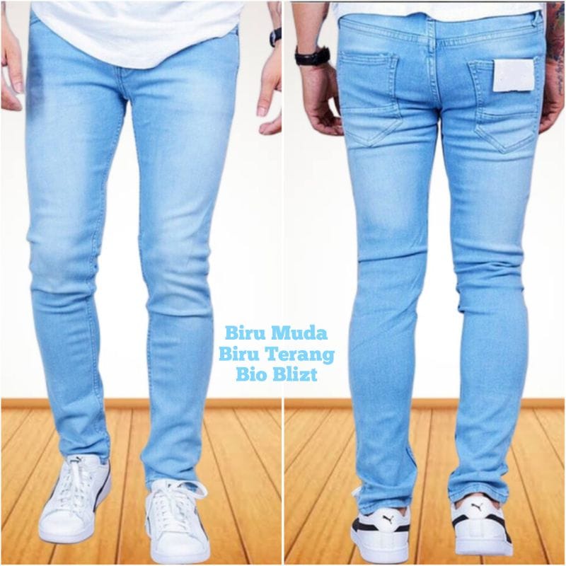 Celana Jeans Pria panjang Skinny Slim Fit Panjang Melar promo Lebaran