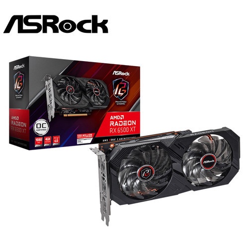 ASRock Radeon RX 6500 XT Phantom Gaming D 4GB OC GDDR6 - RX6500XT DDR6 NEW