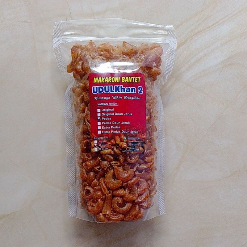 

PROMO (Beli 3 GRATIS 3) Makaroni Bantet UDULKhan 2 Kemasan 140 gram Khas Tasikmalaya