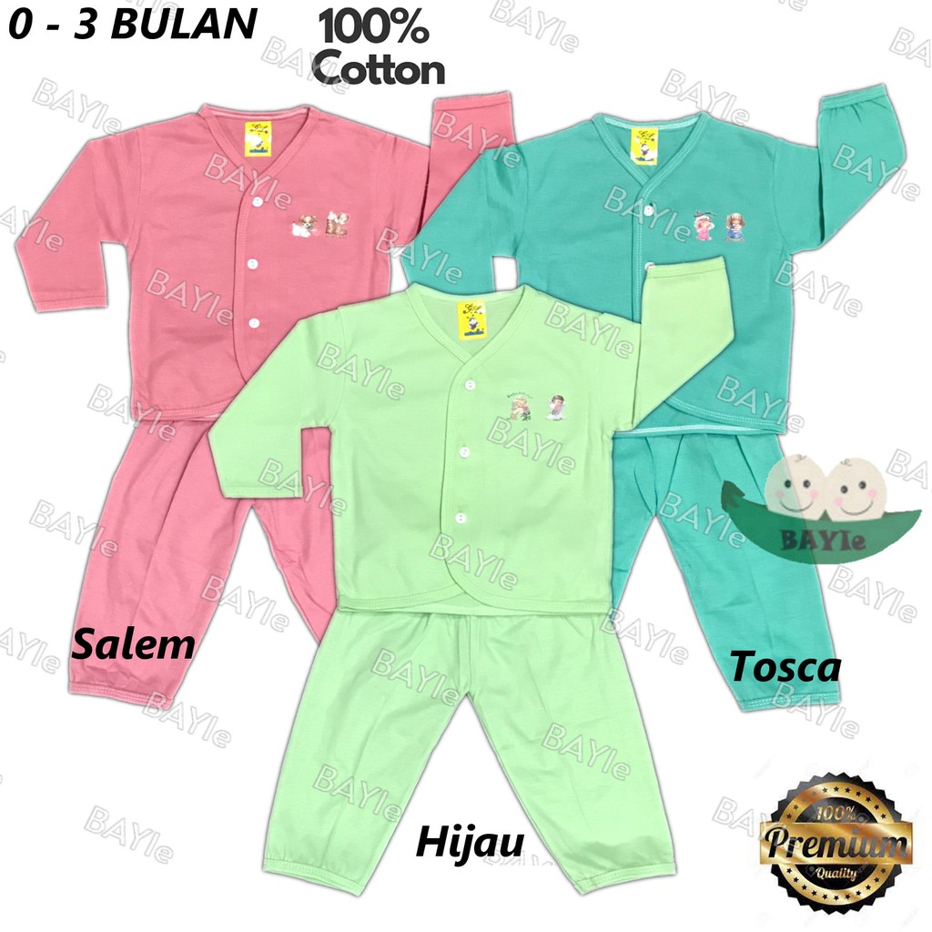 BAYIe - Setelan Baju Bayi Panjang+Celana Panjang G &amp; L 100% katun umur 0-6 bulan/setelan baju anak laki-laki/anak perempuan