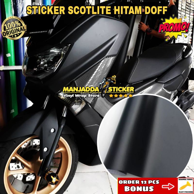 Stiker Skotlet Motor Hitam Doff / Stiker Motor Hitam Doff Untuk wraping