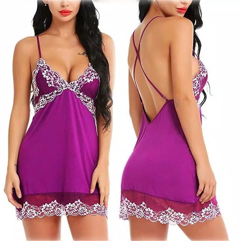 Sexy Lingerie Murah Baju Tidur Wanita TA0464 Ungu