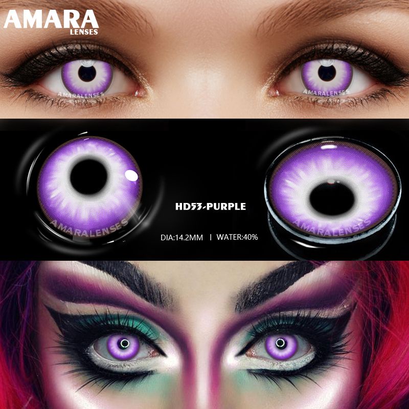 SOTLENS COSPLAY HALLOWEEN ANIME CRAZY LENS HD53 PURPLE SCARY LENSES