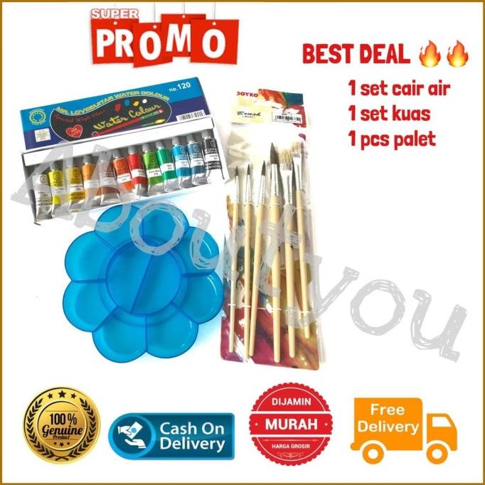 

Promo PAKET MELUKIS 3 in 1 Palet Kuas Cat Air lukis ART SET murah aboutyou34 Ayo Beli
