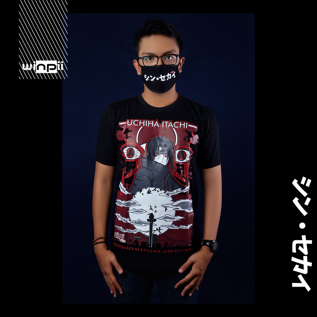 T Shirt Kaos Uchiha Itachi Anime Naruto Shopee Indonesia