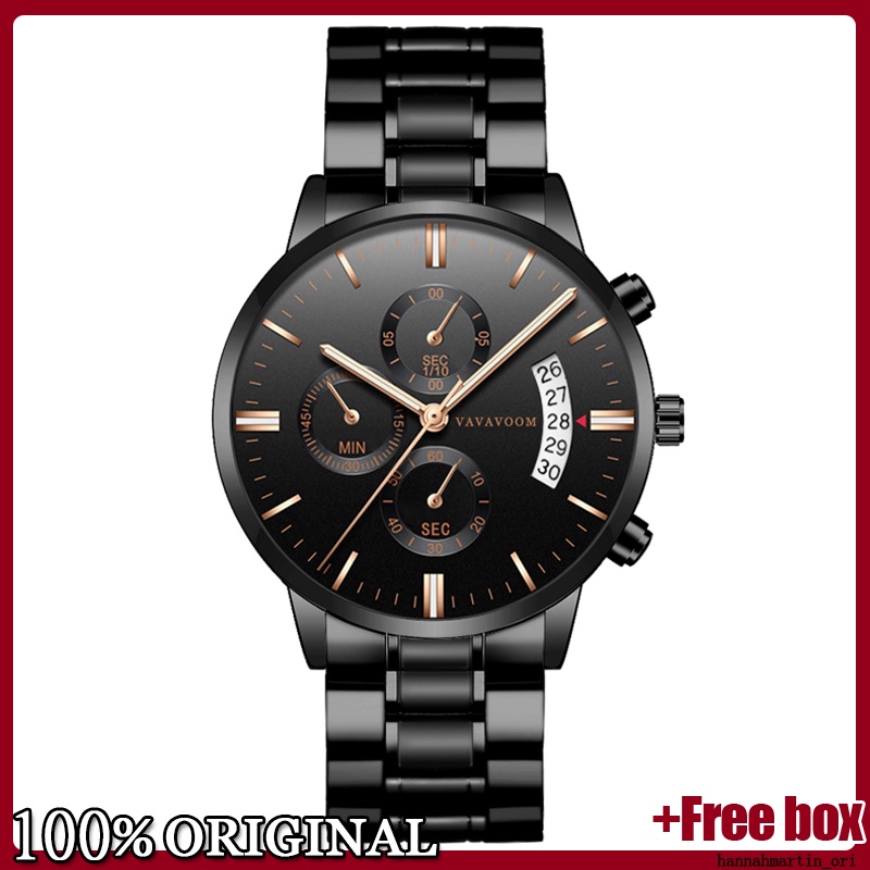 VAVAVOOM Jam Tangan Pria Original Tanggal COWOK Quartz Mursh